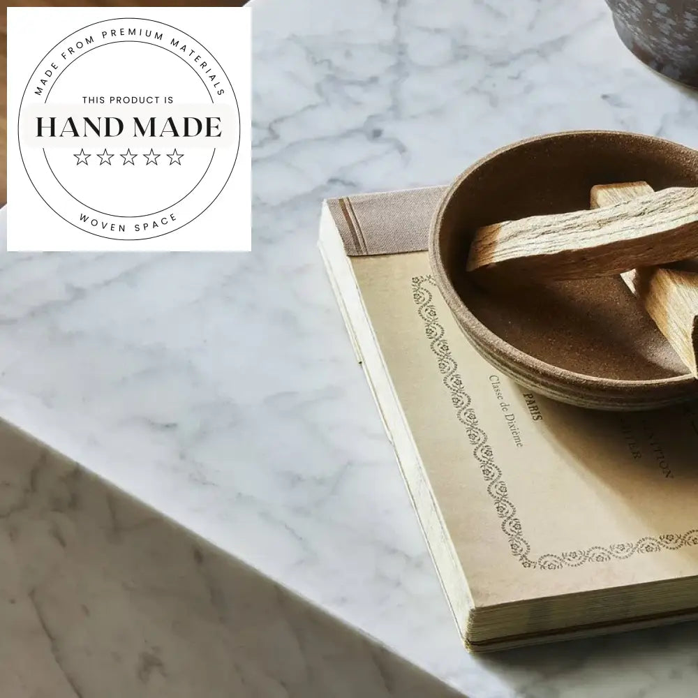 Modern Luxury 50cm Square Natural Marble Stone Side Table