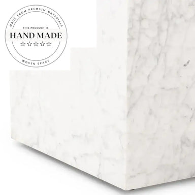 Modern Luxury 50cm Square Natural Marble Stone Side Table