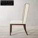 Modern Luxury Armless Solid Wood Fabric Upholstery Dining Room Chair