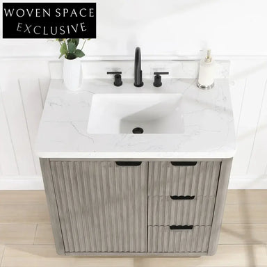 Modern Luxury Bathroom Vanity Sink Basin Cabinet Set with Soft-Close Drawers