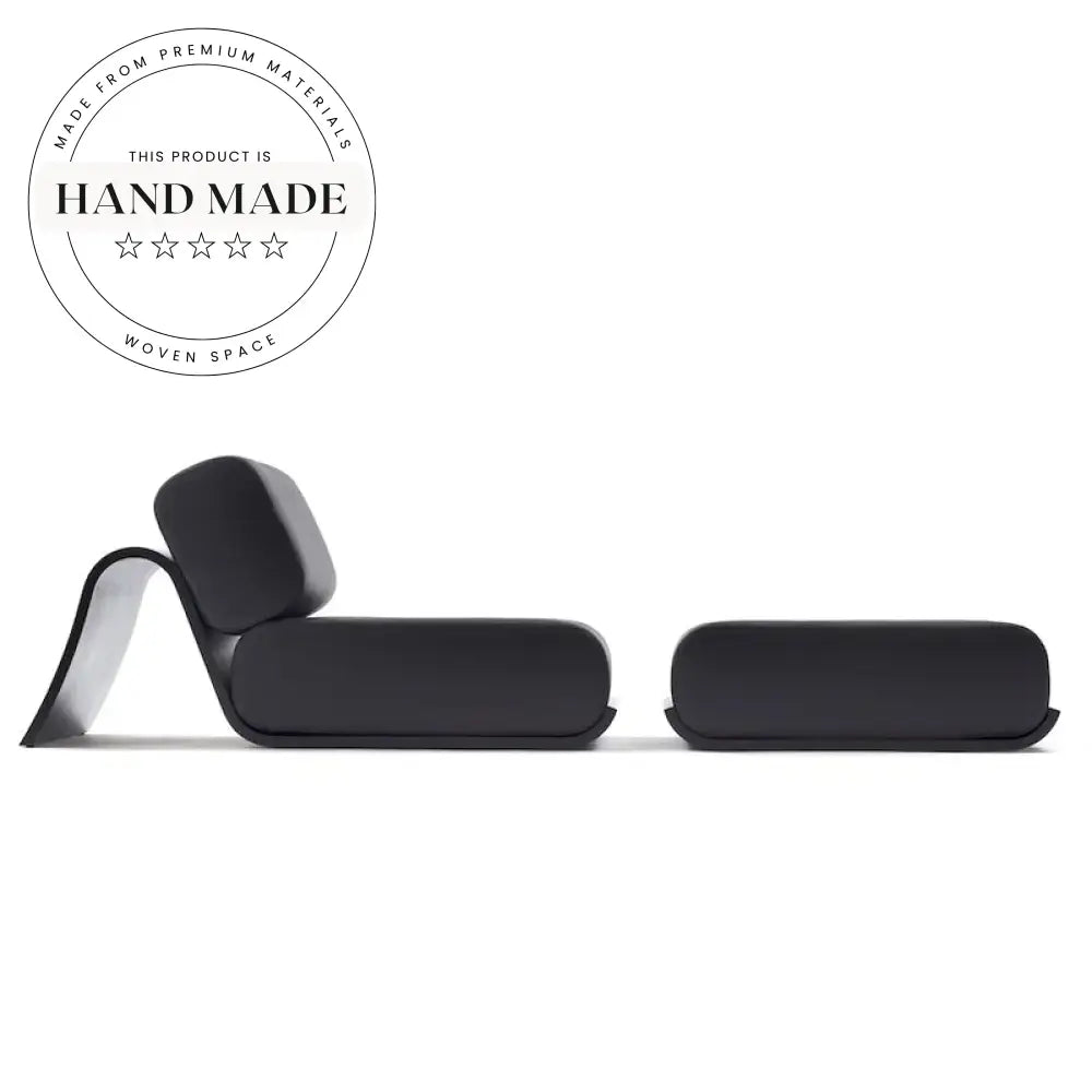 Modern Luxury Black Leather Accent Armchair with Metal Legs, Recliner