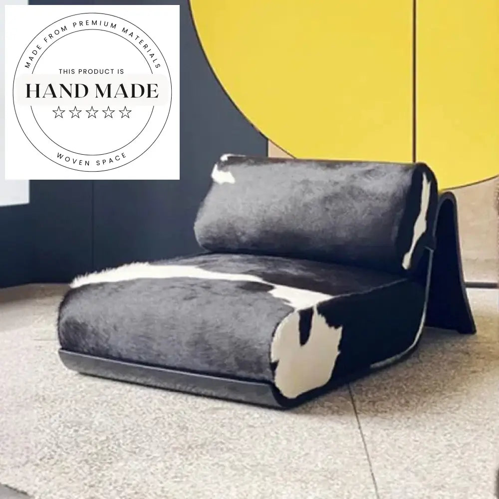 Modern Luxury Black Leather Accent Armchair with Metal Legs, Recliner