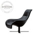 Modern Luxury Black Leather Swivel Recliner Chair for Living Room