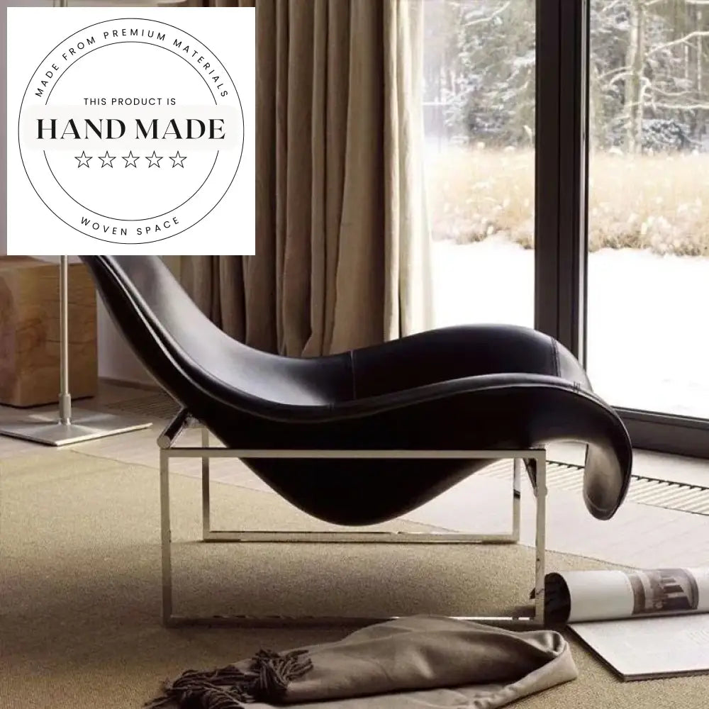 Modern Luxury Black Leather Swivel Recliner Chair for Living Room