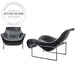 Modern Luxury Black Leather Swivel Recliner Chair for Living Room