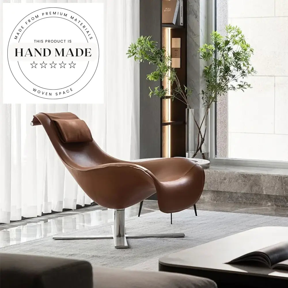 Modern Luxury Black Leather Swivel Recliner Chair for Living Room