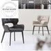 Modern Luxury Black Leather Upholstered Comfortable Padded Dining Chair