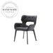 Modern Luxury Black Leather Upholstered Comfortable Padded Dining Chair