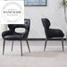 Modern Luxury Black Leather Upholstered Comfortable Padded Dining Chair