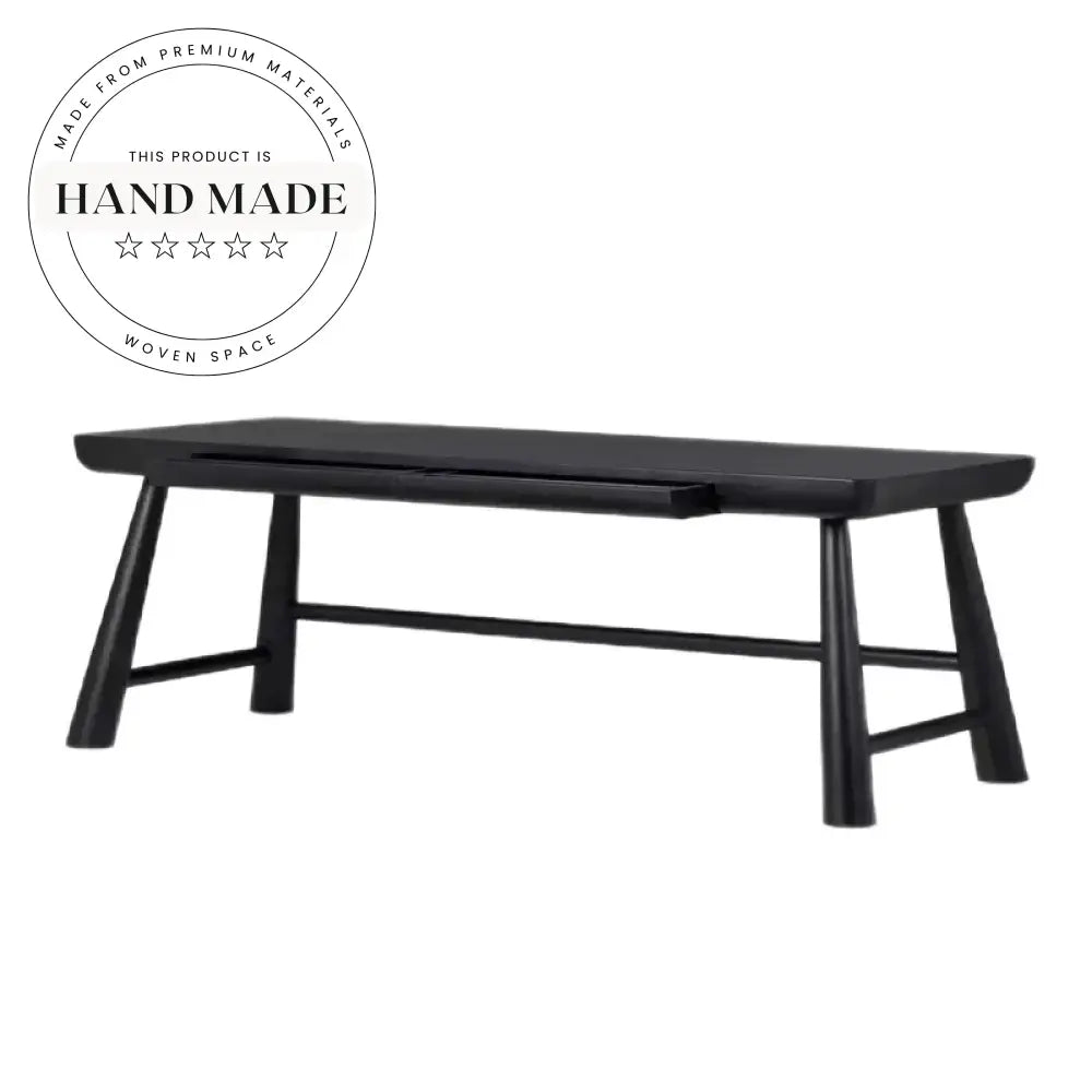 Modern Luxury Black Solid Wood Nordic Executive Writing Desk