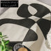 Modern Luxury Black White Geometric Plush Rug for Living Rooms
