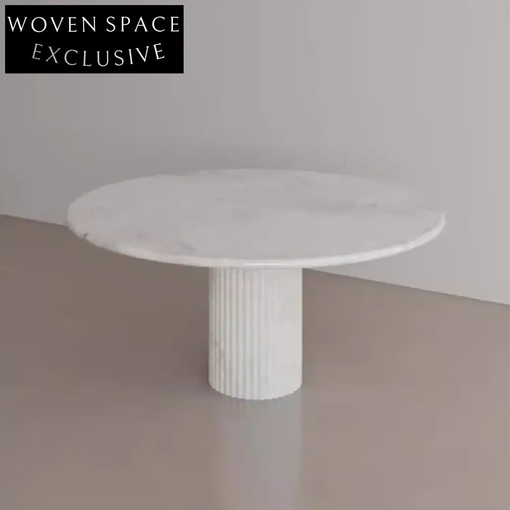 Modern Luxury Calacatta Viola Marble Round Dining Table for Home or Cafe