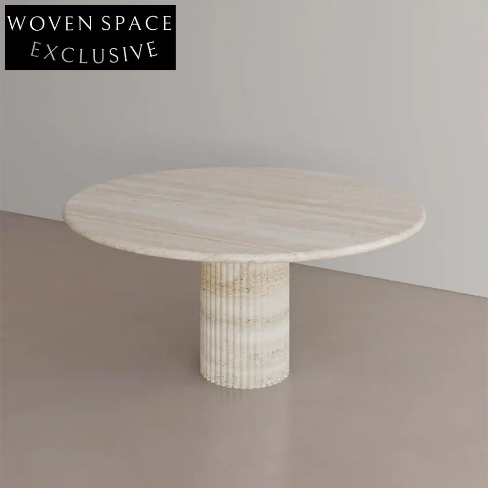 Modern Luxury Calacatta Viola Marble Round Dining Table for Home or Cafe