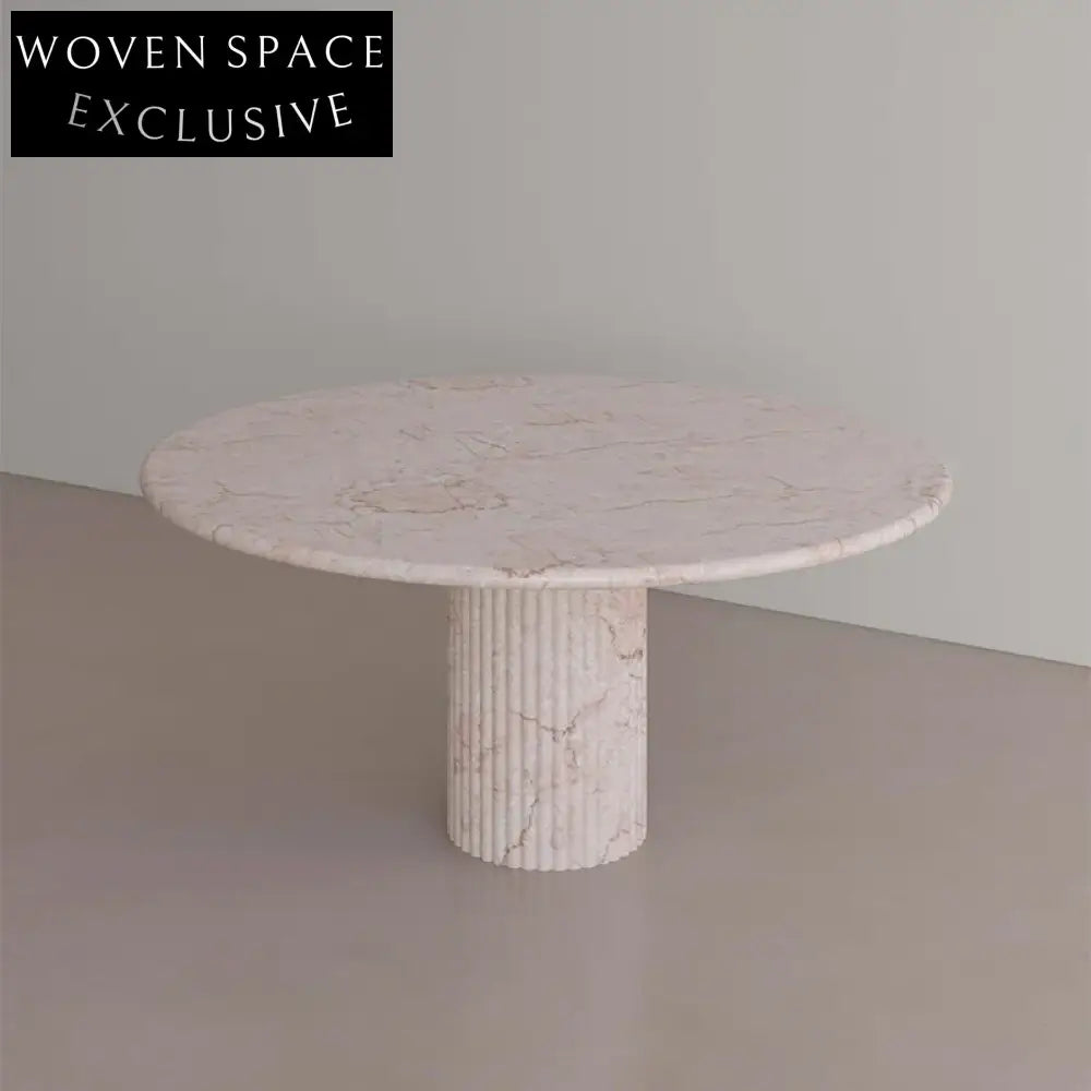Modern Luxury Calacatta Viola Marble Round Dining Table for Home or Cafe