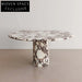 Modern Luxury Calacatta Viola Marble Round Dining Table for Home or Cafe
