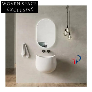 Modern Luxury Ceramic Porcelain Wall Hung Mounted Bathroom Wash Basin