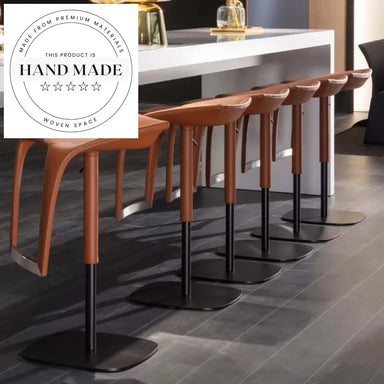 Modern Luxury Counter Height Stainless Steel Adjustable Rotating Bar Stool