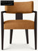 Modern Luxury Customizable Wood Dining Armchair with Oak Veneers