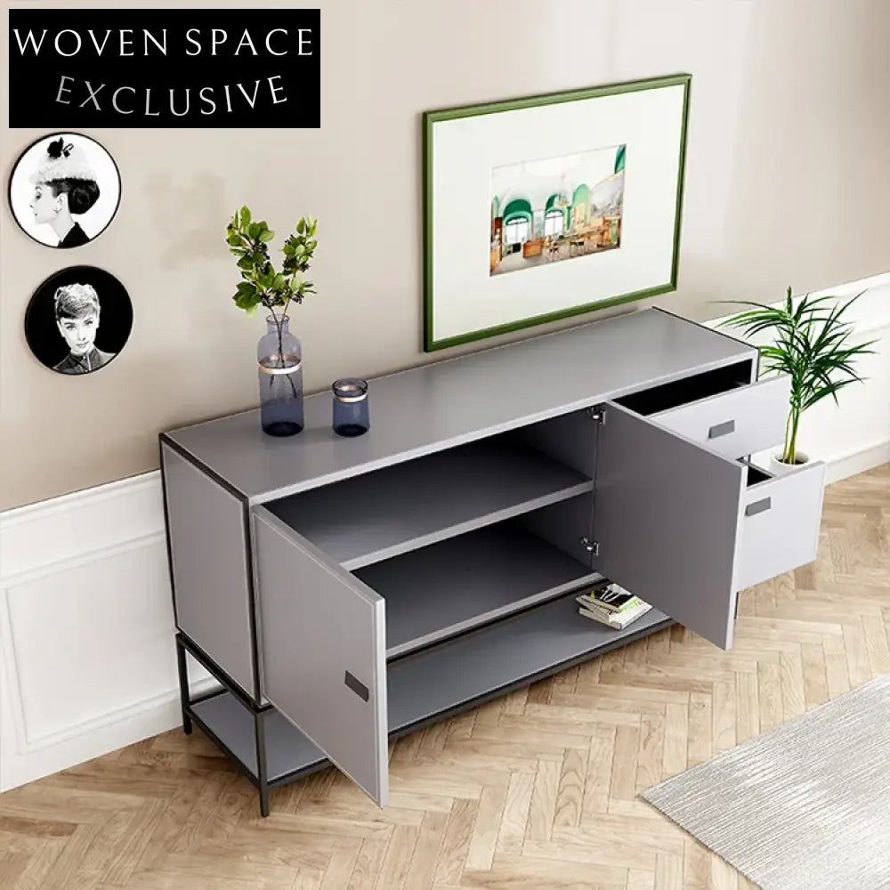 Modern Luxury Dining Sideboard Cabinet with Wine Storage & Shelves