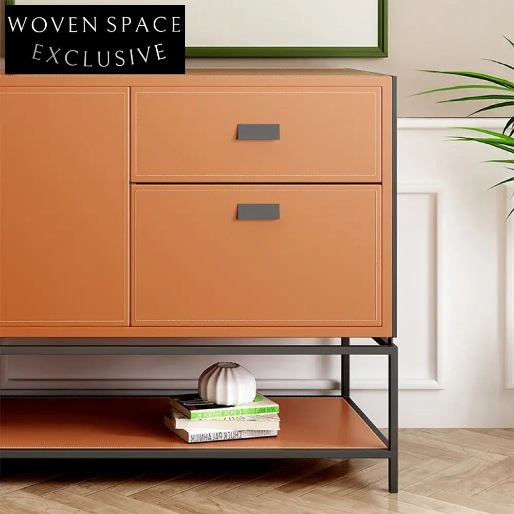 Modern Luxury Dining Sideboard Cabinet with Wine Storage & Shelves