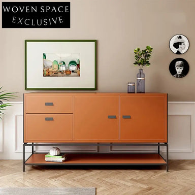 Modern Luxury Dining Sideboard Cabinet with Wine Storage & Shelves