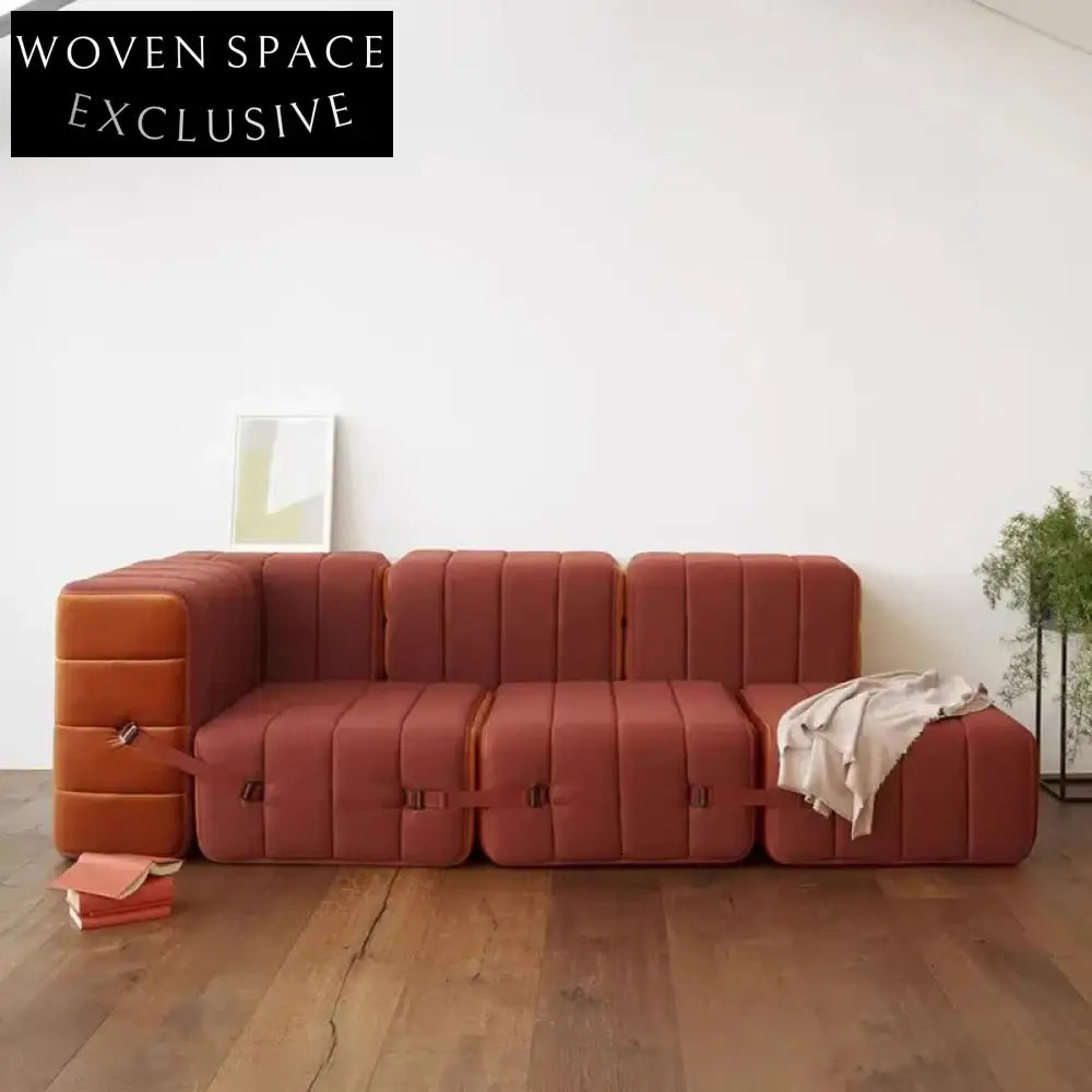 Modern Luxury Fabric Upholstered 3-Seater Modular Sectional Sofa for Living Room