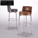 Modern Luxury Faux Leather Bar Stool with Stainless Steel Frame, Counter Height
