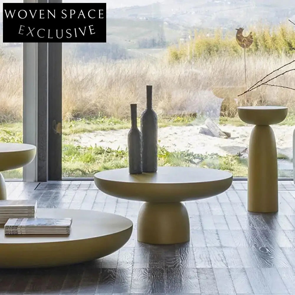 Modern Luxury Fiberglass Center Coffee Table Set, Living Room Table