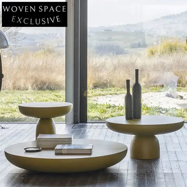 Modern Luxury Fiberglass Center Coffee Table Set, Living Room Table