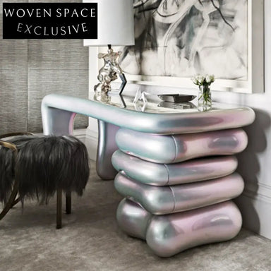 Modern Luxury Fiberglass Console Dressing Table Office Desk