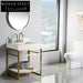 Modern Luxury Freestanding Single Sink Bathroom Vanity with Elegant Makeup Mirror