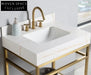 Modern Luxury Freestanding Single Sink Bathroom Vanity with Elegant Makeup Mirror