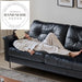 Modern Luxury French Retro 3-Seater Genuine Leather Sectional Sofa