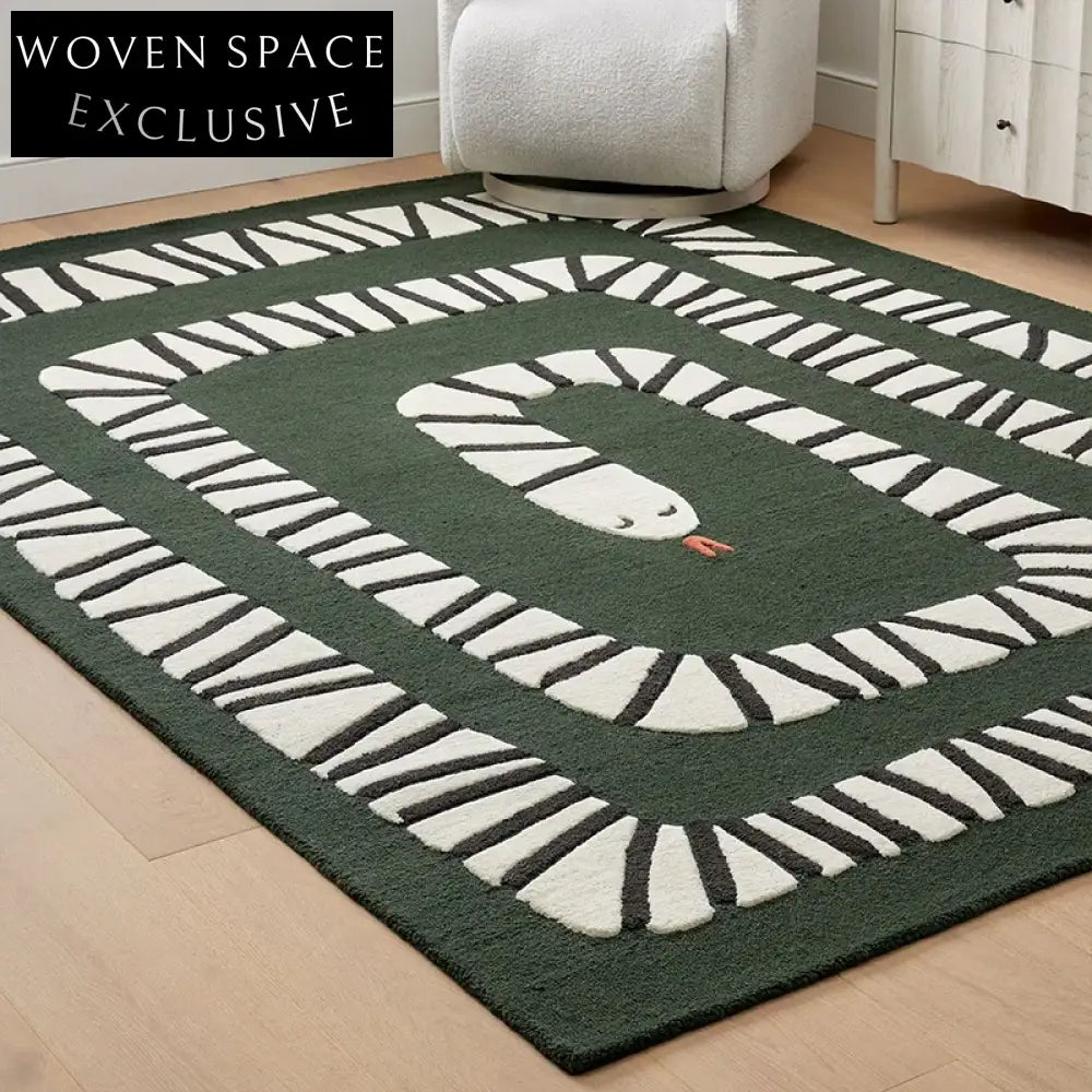 Modern Luxury Geometric Pattern Polyester Area Rug for Elegant Home Decor