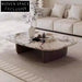 Modern Luxury Gold Metal Base Marble Oval Coffee Table Set