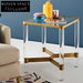 Modern Luxury Gold Stainless Steel Glass Top Living Room Coffee Table