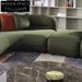 Modern Luxury Green Linen Fabric L-Shaped Corner Sectional Sofa Set