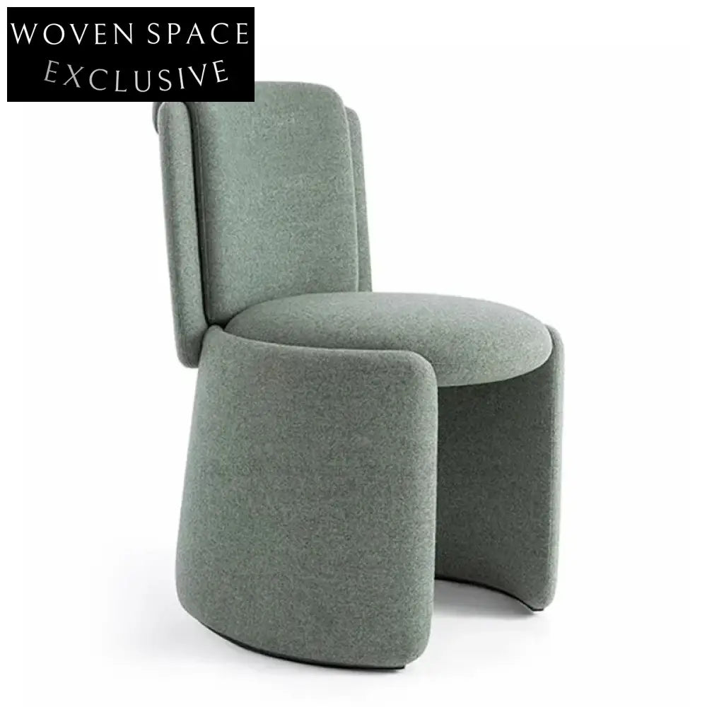 Modern Luxury Green Velvet Fabric Dining Chair High Back Accent Leisure Seat