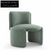 Modern Luxury Green Velvet Fabric Dining Chair High Back Accent Leisure Seat