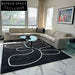 Modern Luxury Hand-Tufted Polypropylene Rectangle Geometry Pattern Dining Room Carpet