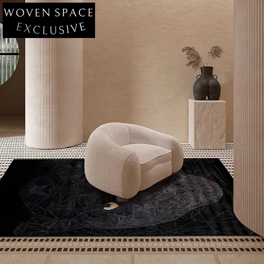 Modern Luxury Handmade Polyester Abstract Area Rug for Home Living Room