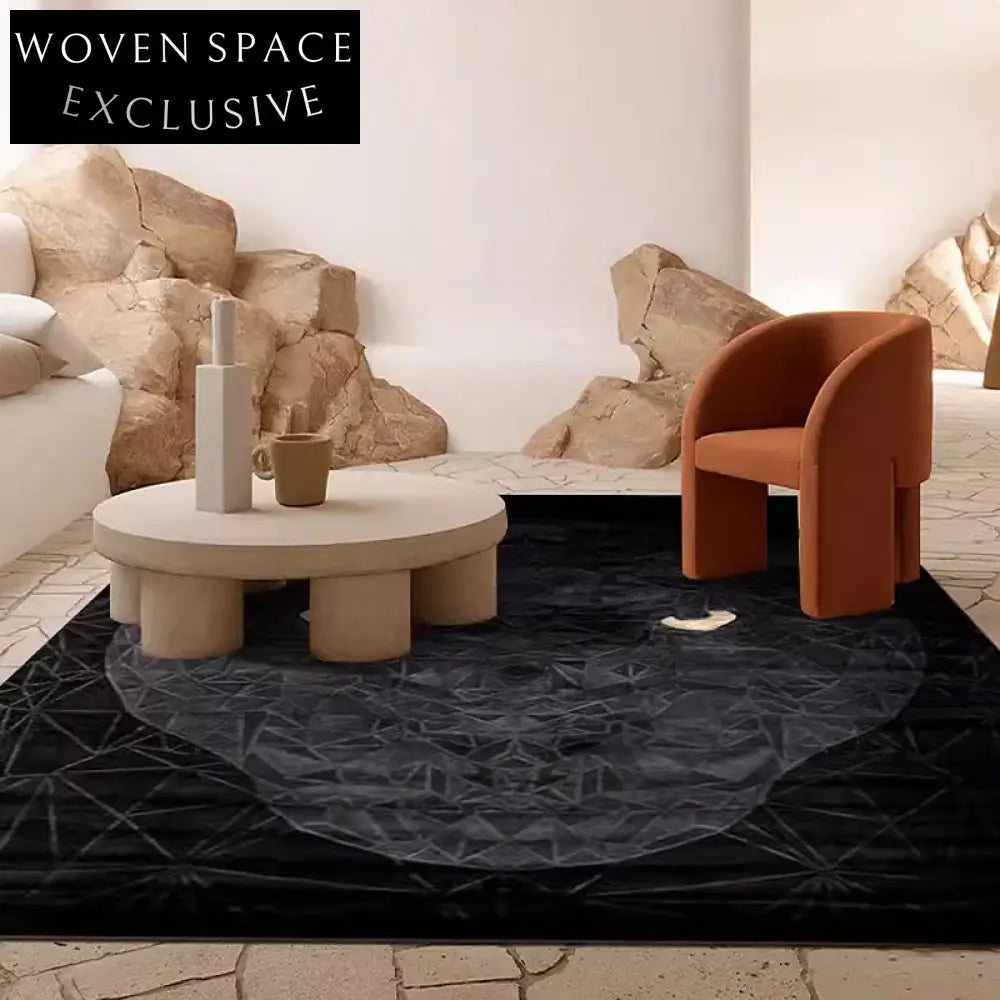 Modern Luxury Handmade Polyester Abstract Area Rug for Home Living Room