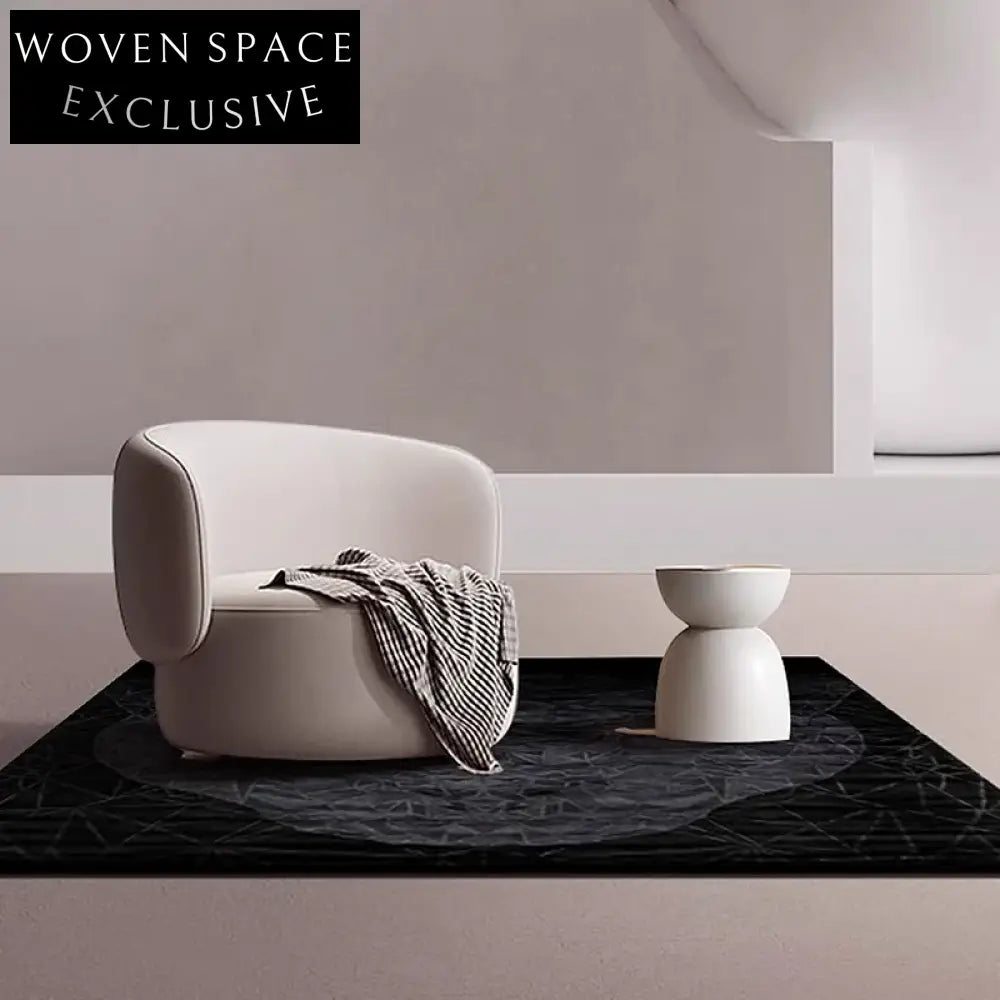 Modern Luxury Handmade Polyester Abstract Area Rug for Home Living Room