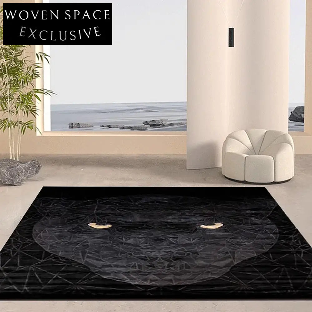 Modern Luxury Handmade Polyester Abstract Area Rug for Home Living Room