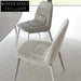 Modern Luxury High-Density Linen Fabric Dining Chair with Strong Metal Legs