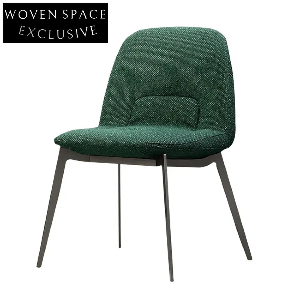 Modern Luxury High-Density Linen Fabric Dining Chair with Strong Metal Legs