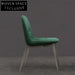 Modern Luxury High-Density Linen Fabric Dining Chair with Strong Metal Legs