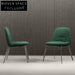 Modern Luxury High-Density Linen Fabric Dining Chair with Strong Metal Legs