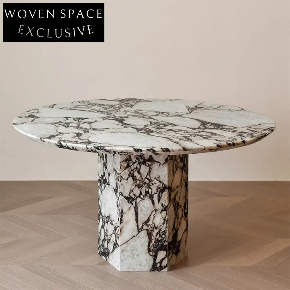 Modern Luxury High Quality Marble Round Dining Table for Elegant Homes