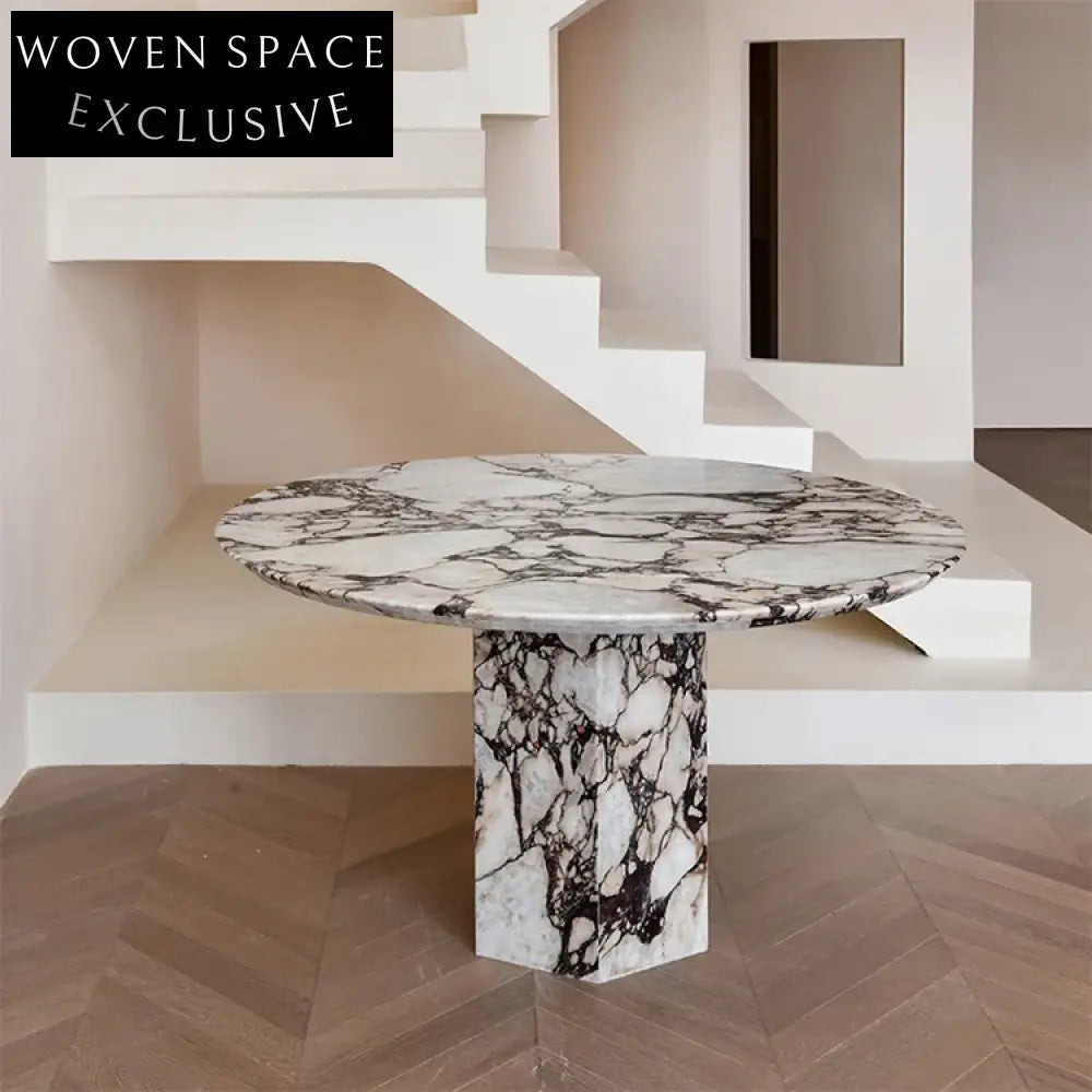 Modern Luxury High Quality Marble Round Dining Table for Elegant Homes